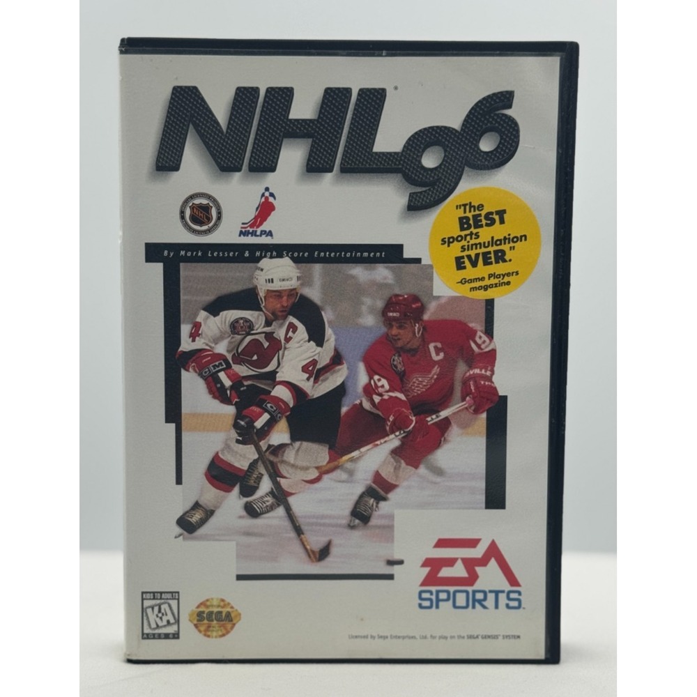 NHL 96 EA Sports (Sega Genesis, 1995) Complete W/ Manual & Case - Tested